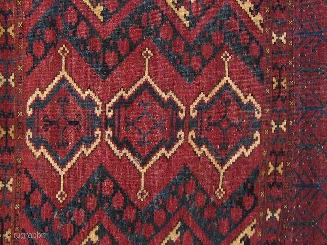 Antique Turkmen Ersari/Beshir ikat-inspired chuval, 19th century, in good overall condition.  40" by 69".  Please ask for additional photos if needed.          