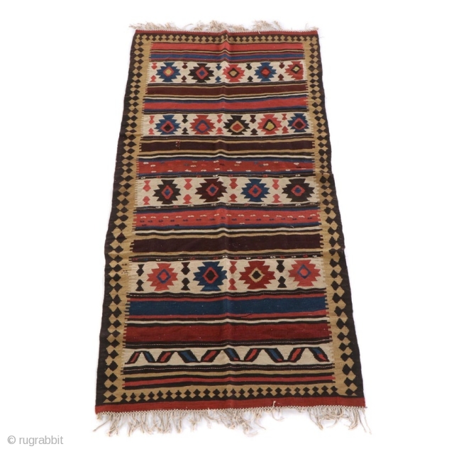 Just found: antique Shahsavan kilim.  All colors appear natural.  Please ask for additional photos etc.                