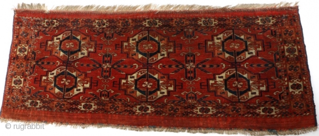 Antique 6-gul Tekke torba, third quarter of the 19th Century, freshly acquired.  In need of a bath.  One of two currently available.  Please ask for additional photos if needed.  ...