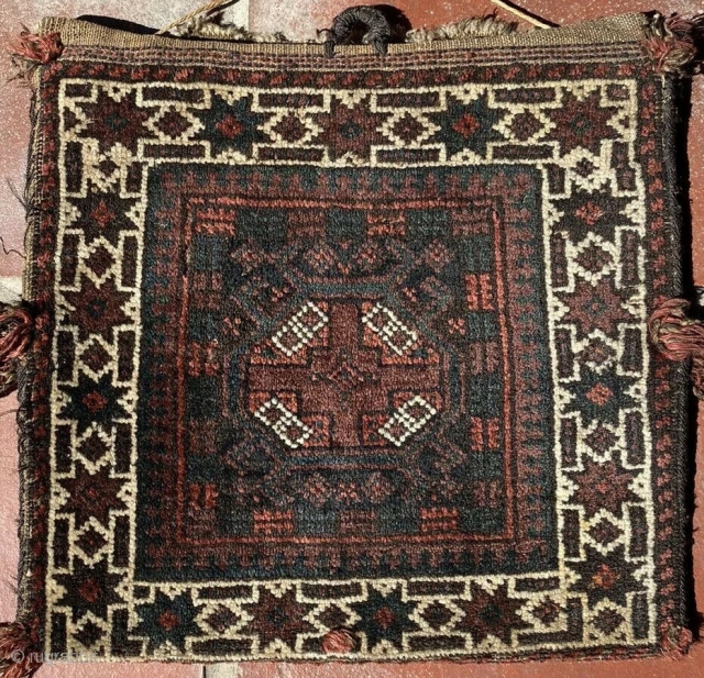Antique complete Baluch chanteh (two faced vanity bag) in good condition.  All dyes appear natural. Please ask for additional photos if needed.          