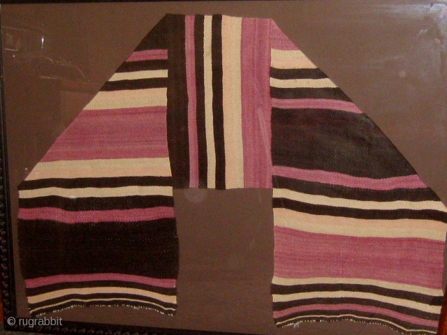 19th Century Rio Grande textile, just purchased from an estate in Charlotte NC.  This piece came to me framed under glass.  It measures 18" by 74".  Stripes of ivory,  ...