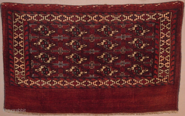 Antique Turkmen Yomut 16 gul chuval in lovely condition.  All dyes appear natural.  Please inquire.                