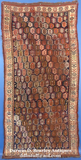 Antique Boteh Khamseh, c. 1875-80, Shows wear, Price on request...SOLD.                       