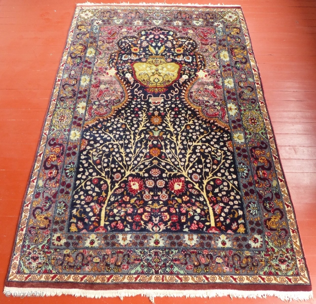 Persian Prayer Rug.
No idea of origin.
78" X 48".
Excellent condition.

SOLD                        