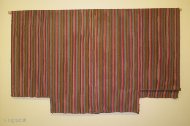 Bolivian shaped poncho, alpaca wool, 44 x 69 inches, made from 4 panels with selvedges on all four sides, sewn together to make the complete garment, circa 12th-15th century(?). Excellent condition with  ...