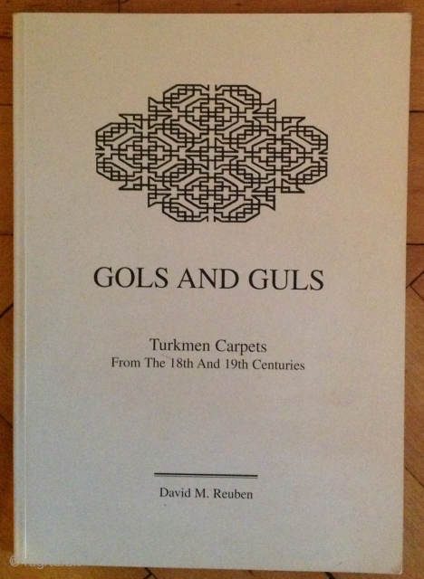 Exhibition catalogue of Turkmen carpets.
Price £80 + packing + postage.
Few copies  are left.                   