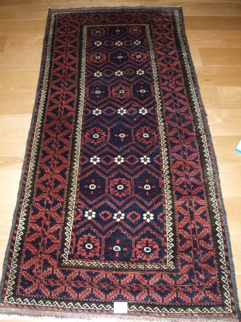 Persian Baluch rug C1890, 212 x 100, Excellent condition                        