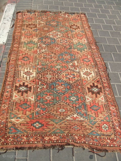 Kurdish rug fragment.Size: 188x95-cm /74.0x37.4-inches
Good luck to all
                         