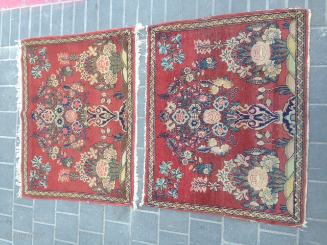 Persian kashan 2 pices size:87x72-cm good price ask                         