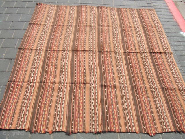 antique persian jajim/jajem KILIM/BLANKET Size: 164x150-cm  / 64.5x59.0-inches                        