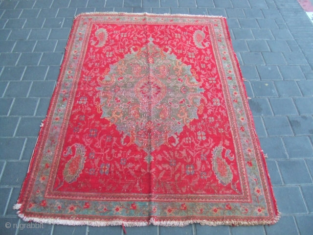 Antique turkish Rug size:170x115-cm / 66.9x45.2-inches
                           