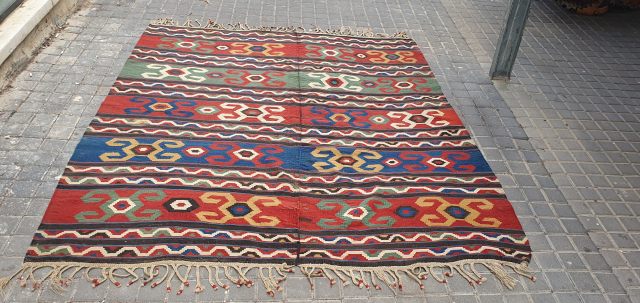 Kilim antiqe caucasian size:207x195-cm please ask                           