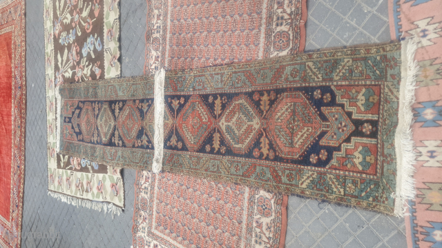 Heriz or serapi persian ruuner rug 2 picess 282x63-cm good colour