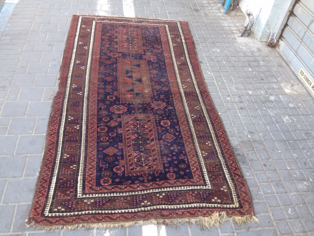 Antiqe Baluch rug mint condishen size:210x110-cm good price                         