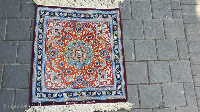 Small Isfahan size:65x58-cm
White silk please ask                           