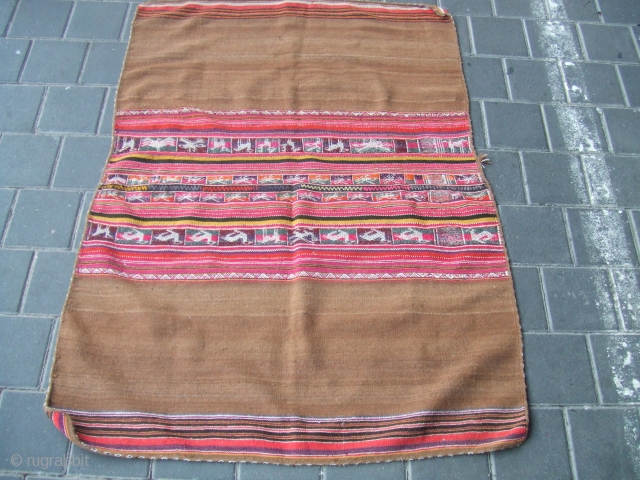 Bolivian? kilim All wool georgeous color size:119x84-cm / 46.8x33.0-inches                        