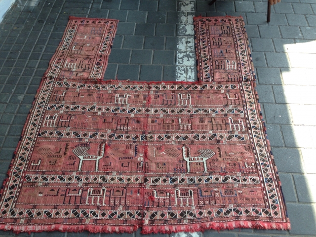 Caucasian antique horse cover size:158x134-cm ask                           