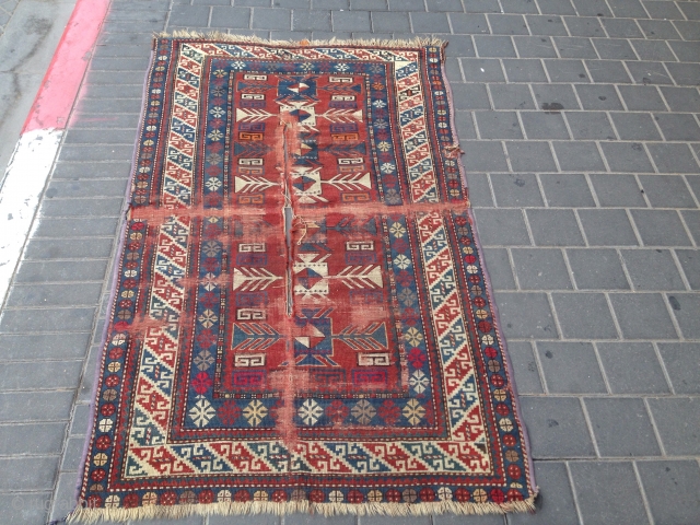 Antiqe Caucasian size: 165x102-cm please ask, some synthetic dyes.                        