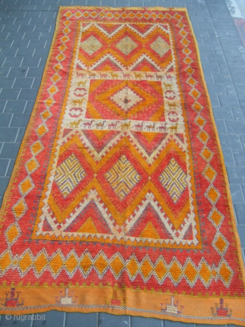 Special MOROCCAN WOOL CARPET size:317x130-cm / 124.8x51.1-inches                          