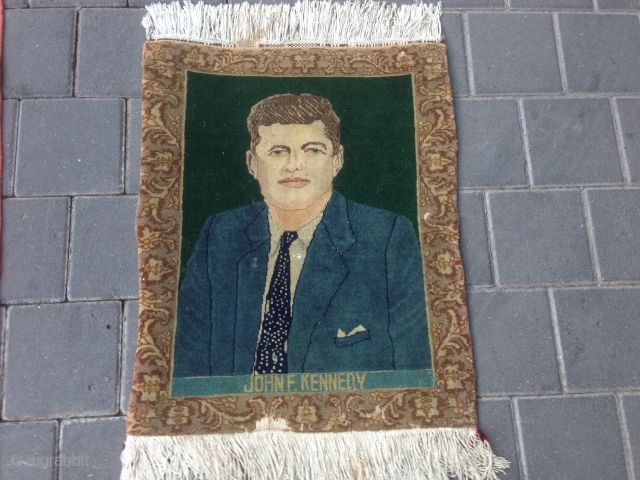 Persian Tabriz rug ,John f Kennedy size:58x46-cm  ask                        