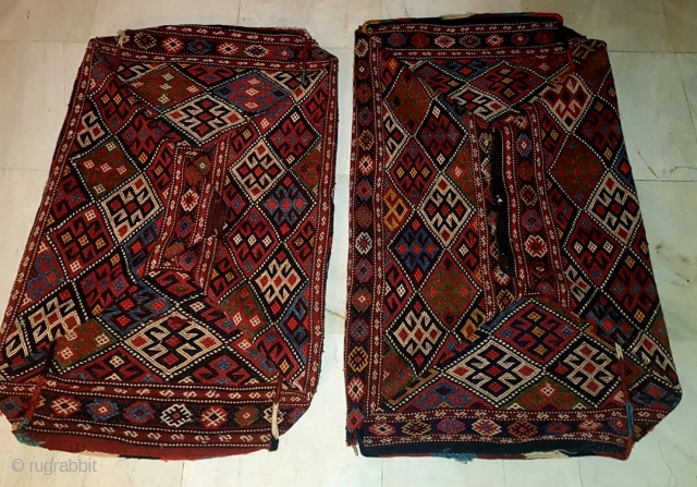 A pair of antique Ladi Azarbayjan Mafrash 

Lovely colours  

1900 Euro                     