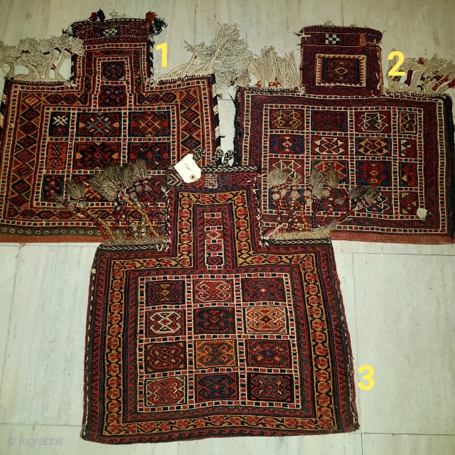 A collection of three antique Afshar salt bag

P.O.R

                         