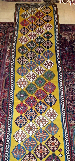 A pair of Antique Qashqaee long kilim,SOFREH

excellent condition 

wool&cotton

Size:815x135cm

P.O.R                        