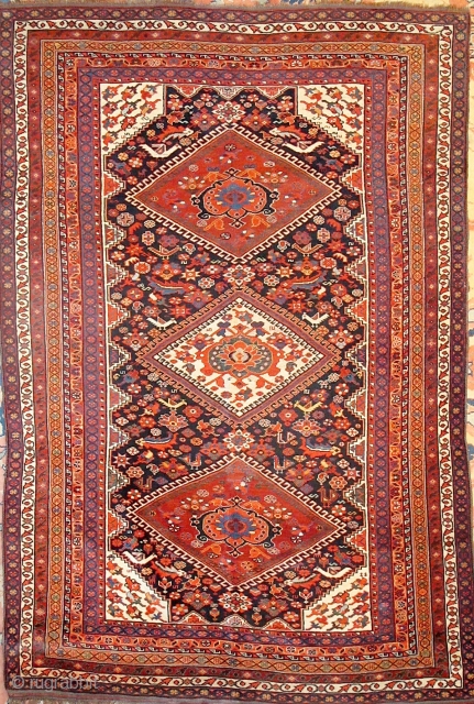 Fine antique Qashqaee rug                             