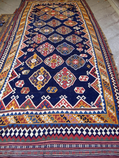 Antique Qashqaee kilim 

very good condition 

Size:416x170cm 

Price:$3,600                         