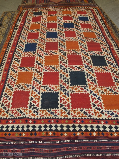 Antique Qashqaee kilim 

very good condition 

Size:333x177 cm 

Price:$3,700                        