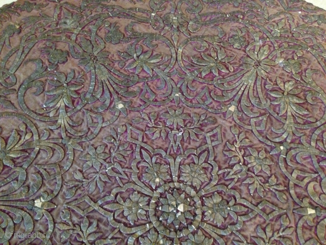 Antique Persian table cover 

Silver embroidery on velvet 

130x130 CM 



P.O.R 

Thanks                     