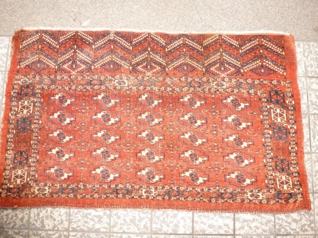 antique Turkmen chuval 116x70cm, beautiful colors, nice condition                         