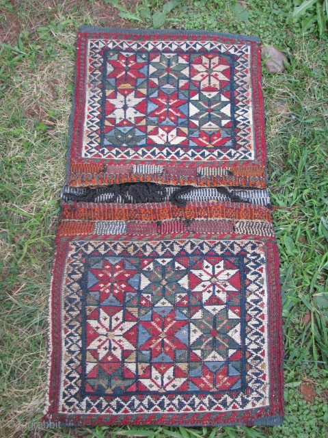 This is an old sumak khorjin good colors and for its age is in very good condition                