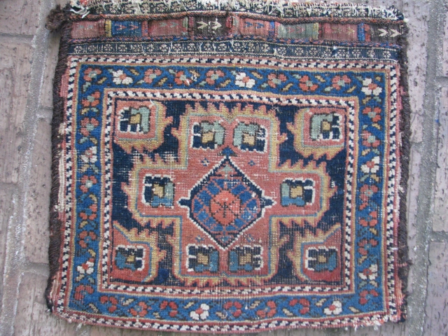 This is an afshar bag with nice colors in a good condition for its age                  