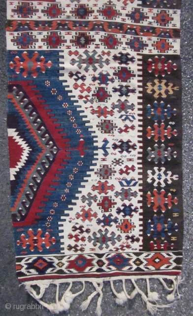 ANTIQUE HALF ANATOLIAN KILIM                             