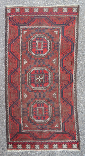 Antique Baluch

Fair condition.

174 cm x 88 cm

Smooth price                         