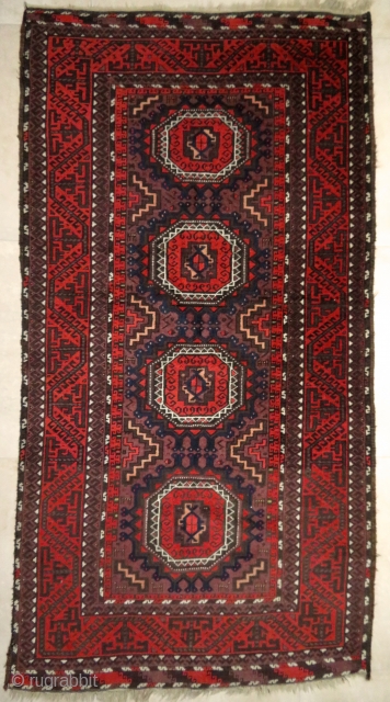 Antique Baluch.
Khorassan.

As usual : slightly corroded brown

188 x 97 cm

To EU, we ship from France.

Smooth price                 