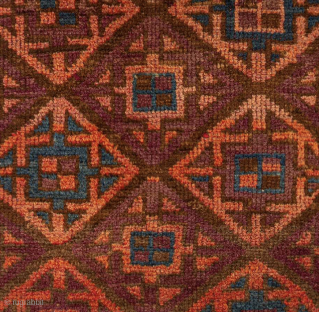 pretty, old, Kurdish Baluch  rug. Nice colours. Size: 191cm x 123cm                     