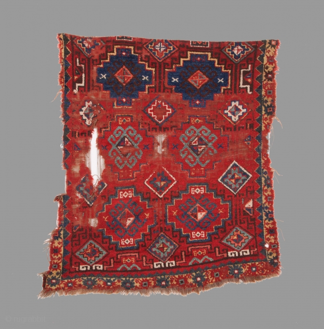 East Anatolian Rug Fragment-3'5"x4'0"/105x120 cm                            