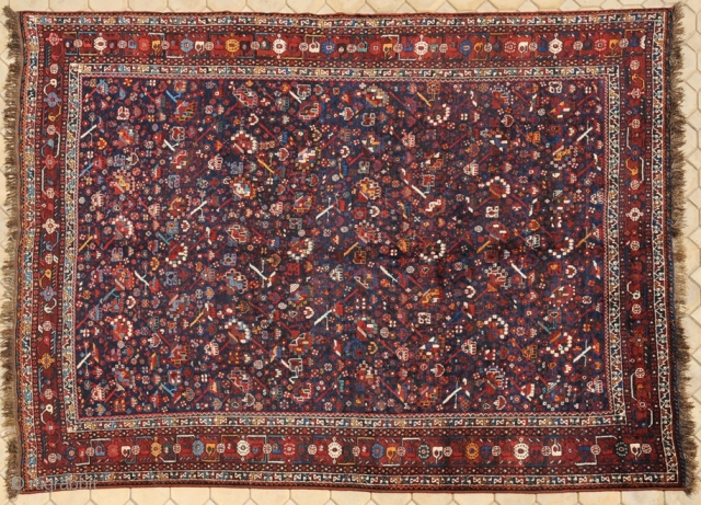 RUG NO : 13 
 
SIZE : 320 x 246 
 
TYPE : Antique 1900 
 
ORIGIN : Iran 
 
DESIGN : Unusual Afasher 
 
CONTENT : Wool on wool
 
BACKGROUND COLOUR  ...