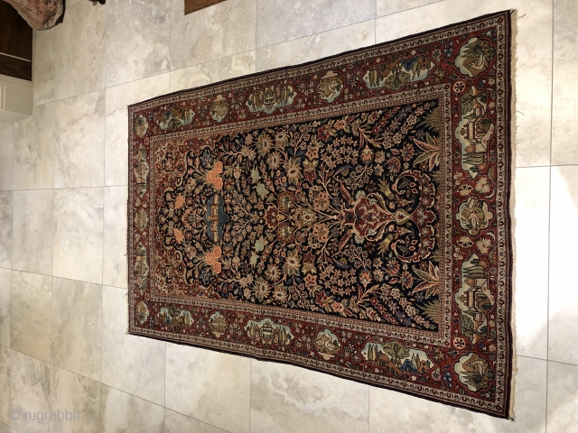 Pretty kashan with silk highlights,some low pile in places .210X135 CM 

.available in London                   