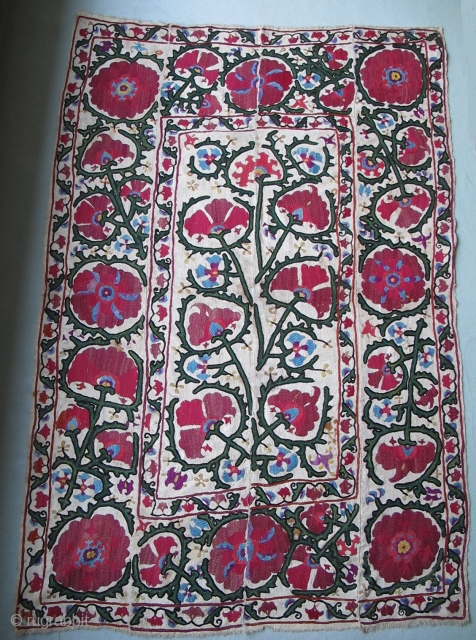 Suzani embroidery, 19th century, 4 ft 11 in x 3 ft 4 in                    