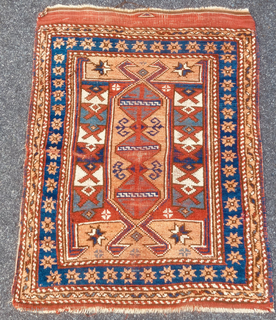 Antique Bergama rug (c.1875)…..approx 2.9 x 3.5…..can send additional photos….checks drawn on U.S. banks preferred…
Thanks to RR for providing this site….
Ed Briggs…… 207 967 3357 (land line), or ed_briggs@yahoo.com    