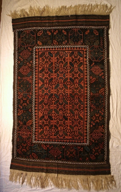 Baluch with original kilim. 1900 ca. perfect condition.
cm 130x80 ca.                       