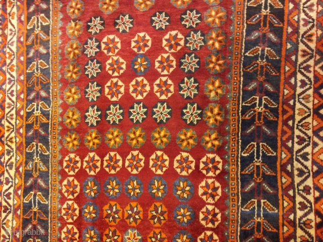 Gabbeh, iran cm 228x122. mint condition. Age 1950 ca. Wool on Wool. Graphical design. 
                  