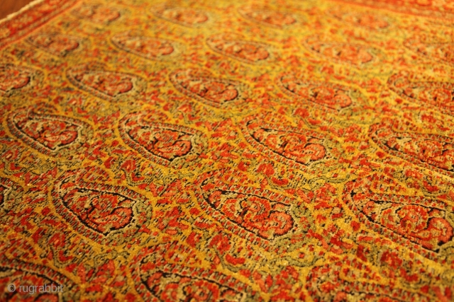 Antique Senneh cm 114x107. Rare size & beautiful colors. Professionally washed. Extra fine  knotted.                  