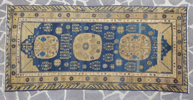 ANtique Khotan, second half/end XIX century,
Some old repair. Professionally washed
cm 295x144
For other pictures please ask                  