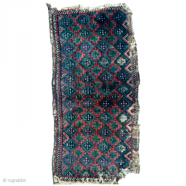 Baluch Balisht fragment with stunning colors. soft glossy wool cm 90x40 ca
                     