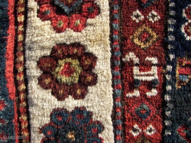 Borchali, 19th.C.  With exuberant colors, all natural. Condition B\C .Wool on wool .And a raw White. Ca. 310 x 110 cm. Some old repairs in the field.,cleaned and washed. A main  ...