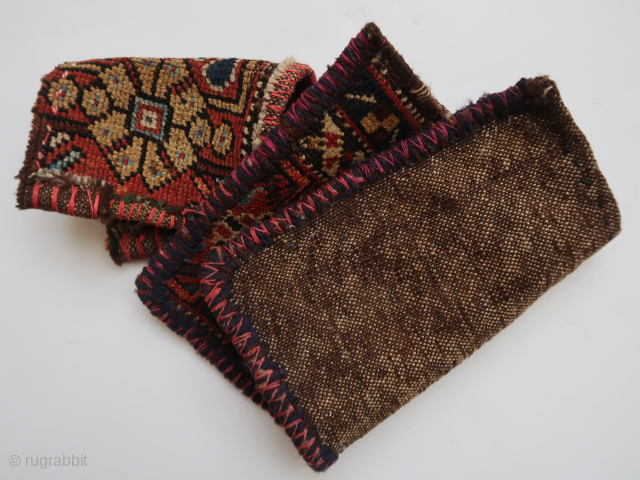 Two fragmented bags,  32 cm . x 20 cm .     22 cm . x 14 cm .   front face and back side     ...